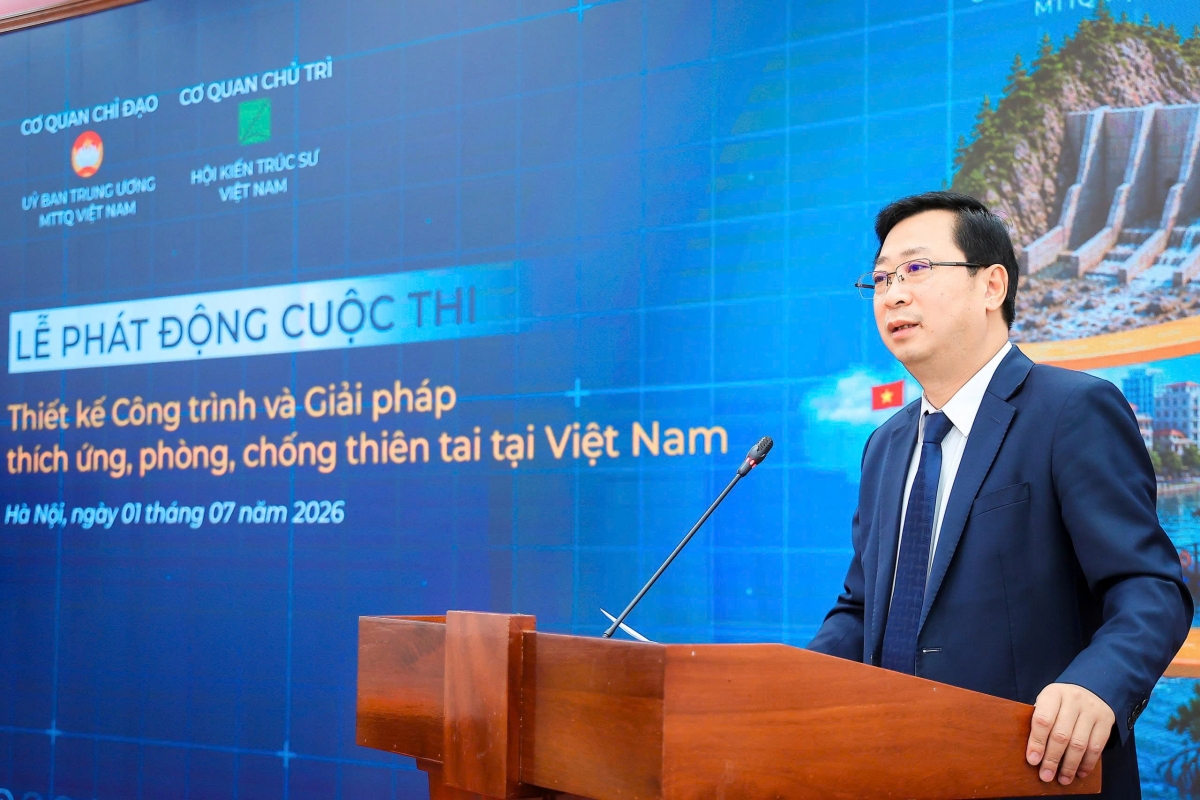 Ông Cao Xuân Thạo, Phó Chủ tịch Ủy ban Trung ương MTTQ Việt Nam phát biểu tại Lễ phát động