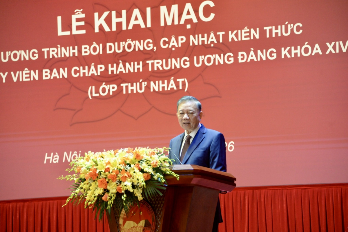 Tổng Bí thư, Chủ tịch nước Tô Lâm phát biểu tại lễ khai mạc lớp học