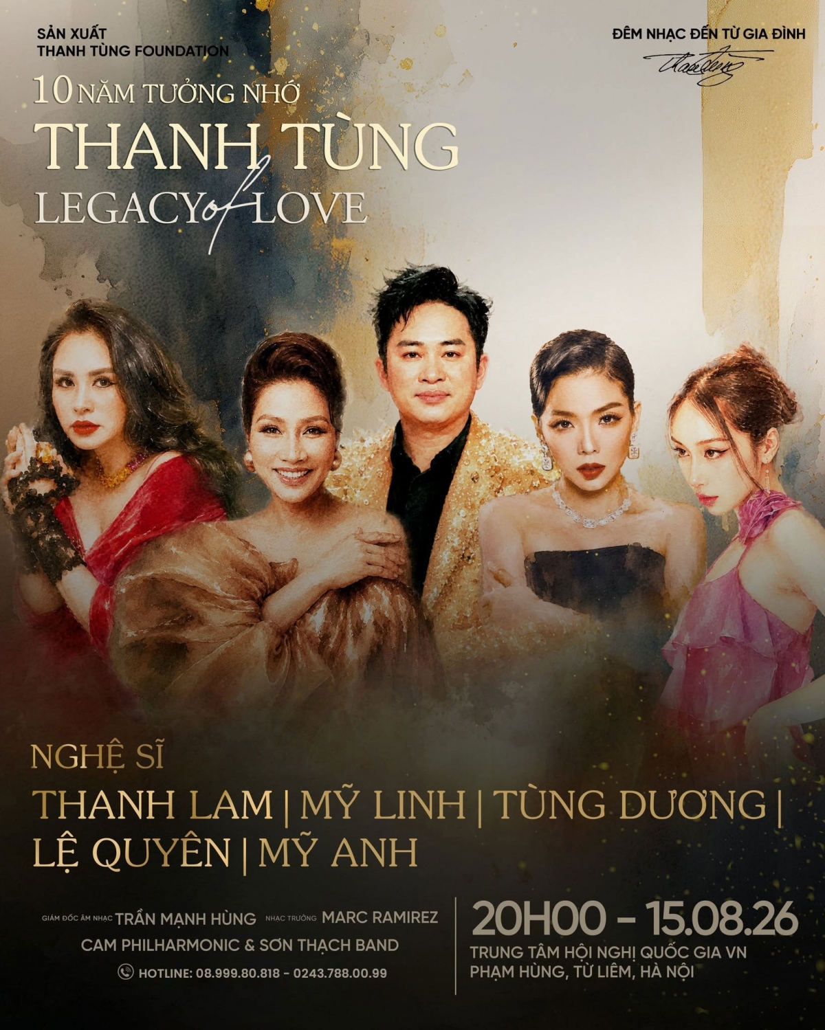 Nghệ sĩ Thanh Lam và Mỹ Linh góp mặt trong đêm nhạc