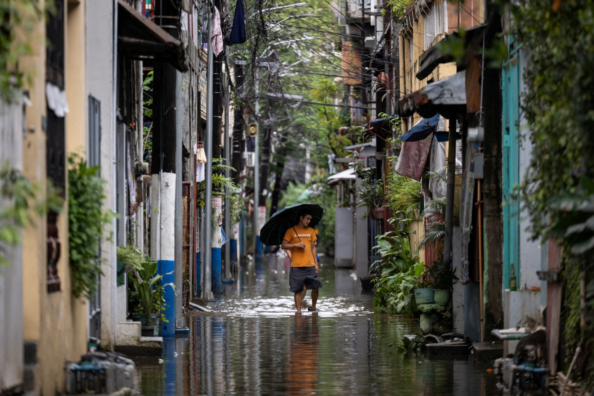 Ngập lụt trên diện rộng tại Philippine do gió mùa Tây Nam- Ảnh Reuters