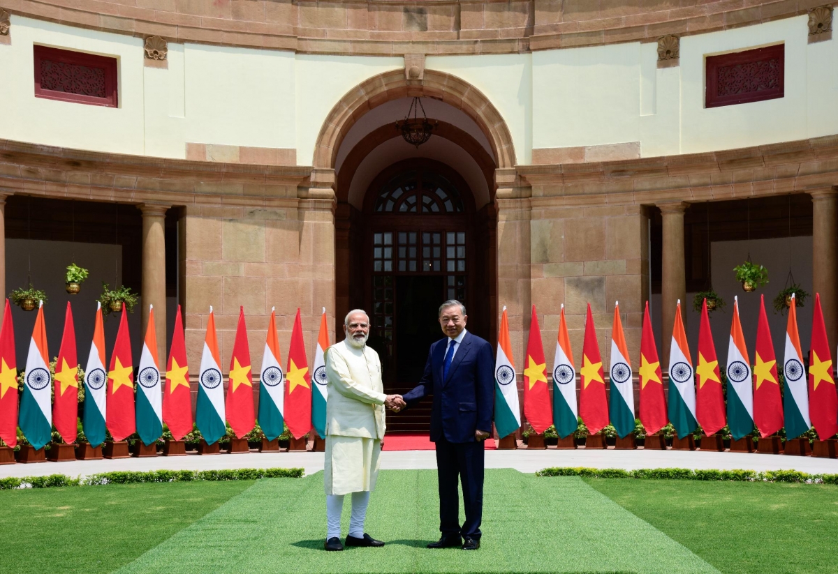 Thủ tướng Ấn Độ Narendra Modi và Tổng Bí thư, Chủ tịch nước Tô Lâm