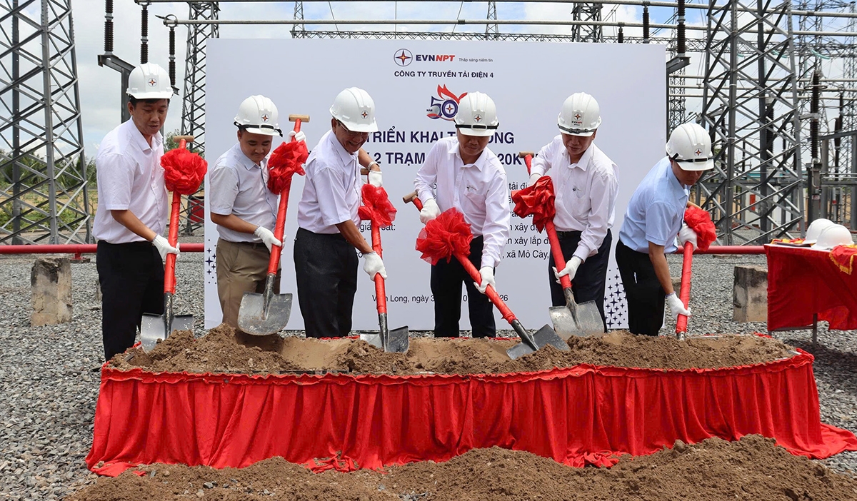 Các đơn vị tham gia triển khai thi công Dự án Máy 2 Trạm biến áp 220kV Mỏ Cày