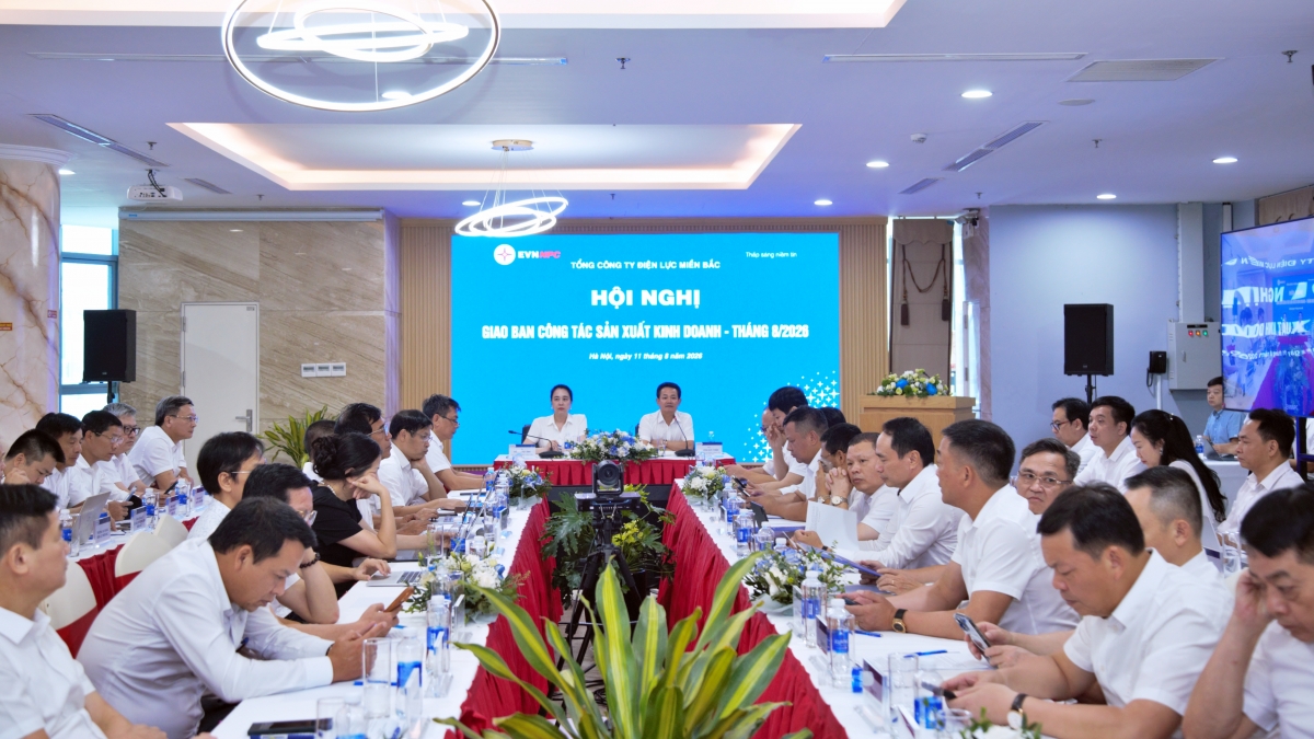 EVNNPC tổ chức Hội nghị giao ban công tác sản xuất kinh doanh tháng 8/2026 vào chiều ngày 11/8 tại Hà Nội.