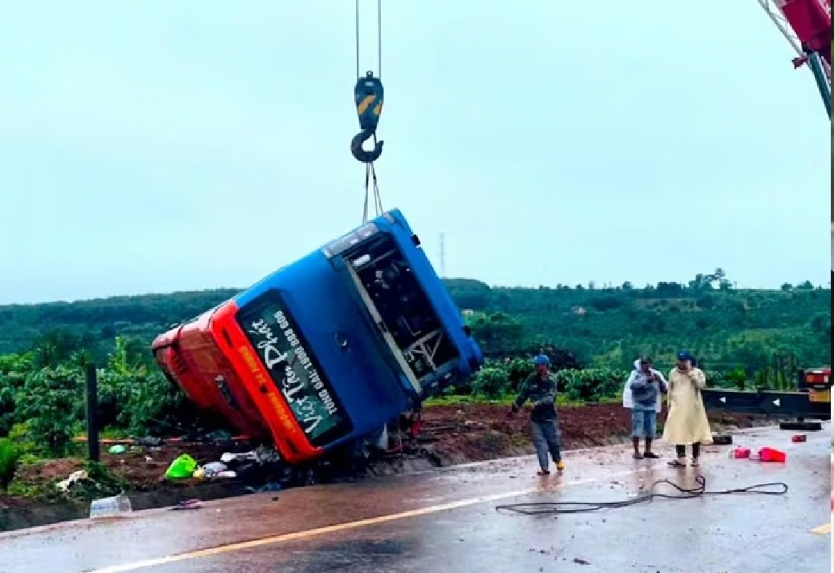 Hiện trường vụ tai nạn.