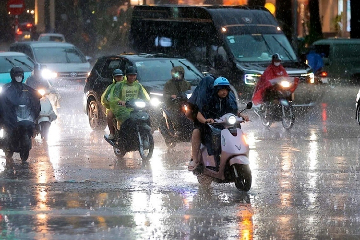Ngày 7/8, Mưa lớn bao trùm Bắc Bộ về đêm và sáng (Ảnh minh họa)