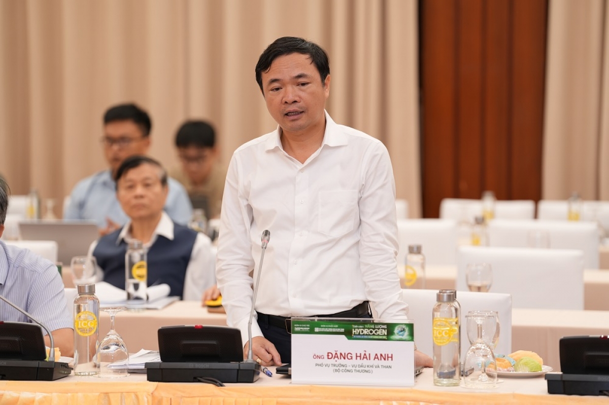 Ông Đặng Hải Anh, Phó Vụ trưởng Vụ Dầu khí và Than (Bộ Công Thương) phát biểu ý kiến tại diễn đàn.