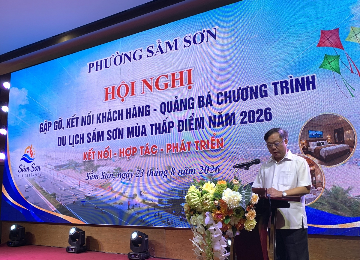 Ông Phạm Văn Thủy, Phó Cục trưởng Cục Du lịch Quốc gia Việt Nam phát biểu tại Hội nghị.