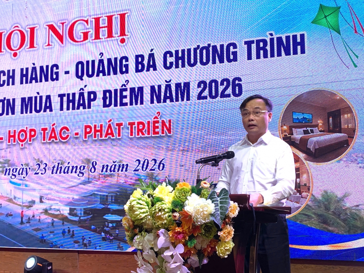 Ông Trịnh Tiến Dũng, Chủ tịch UBND phường Sầm Sơn phát biểu tại Hội nghị.