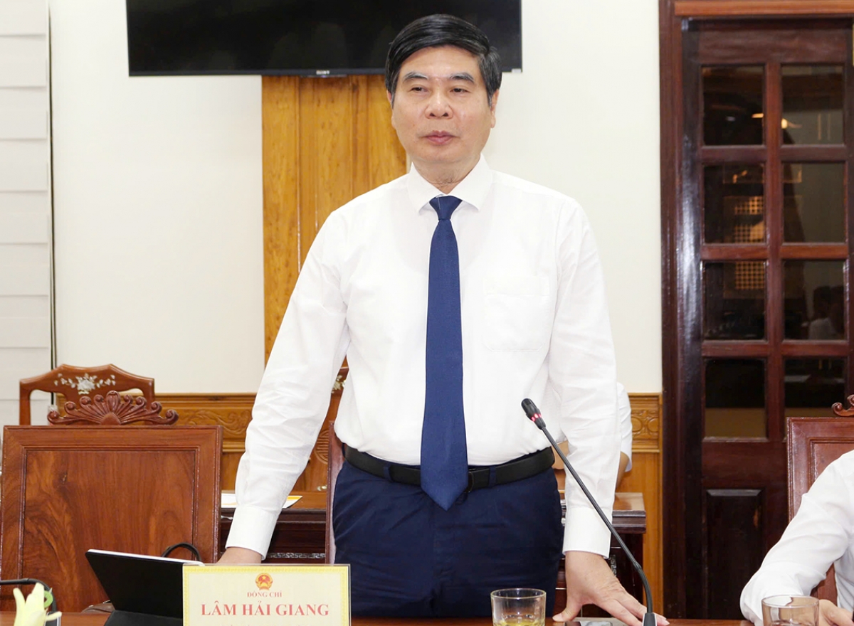 Phó Chủ tịch UBND tỉnh Gia Lai Lâm Hải Giang phát biểu tại lễ ký