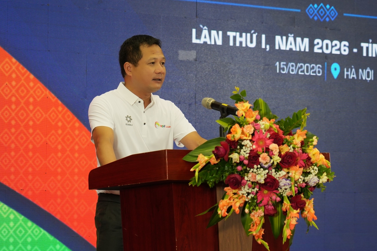Phó tổng giám đốc Đài Truyền hình Việt Nam Đỗ Đức Hoàng phát biểu tại sự kiện.