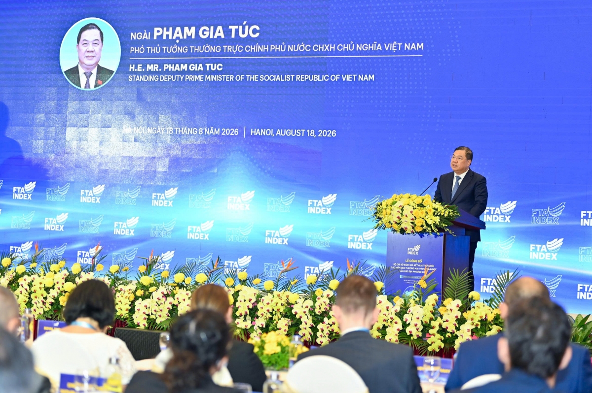 Phó Thủ tướng Thường trực Chính phủ Phạm Gia Túc: Cần xây dựng một bộ hệ sinh thái số - FTA quốc gia, với hệ thống thông tin dữ liệu được theo dõi, cập nhật thường xuyên.