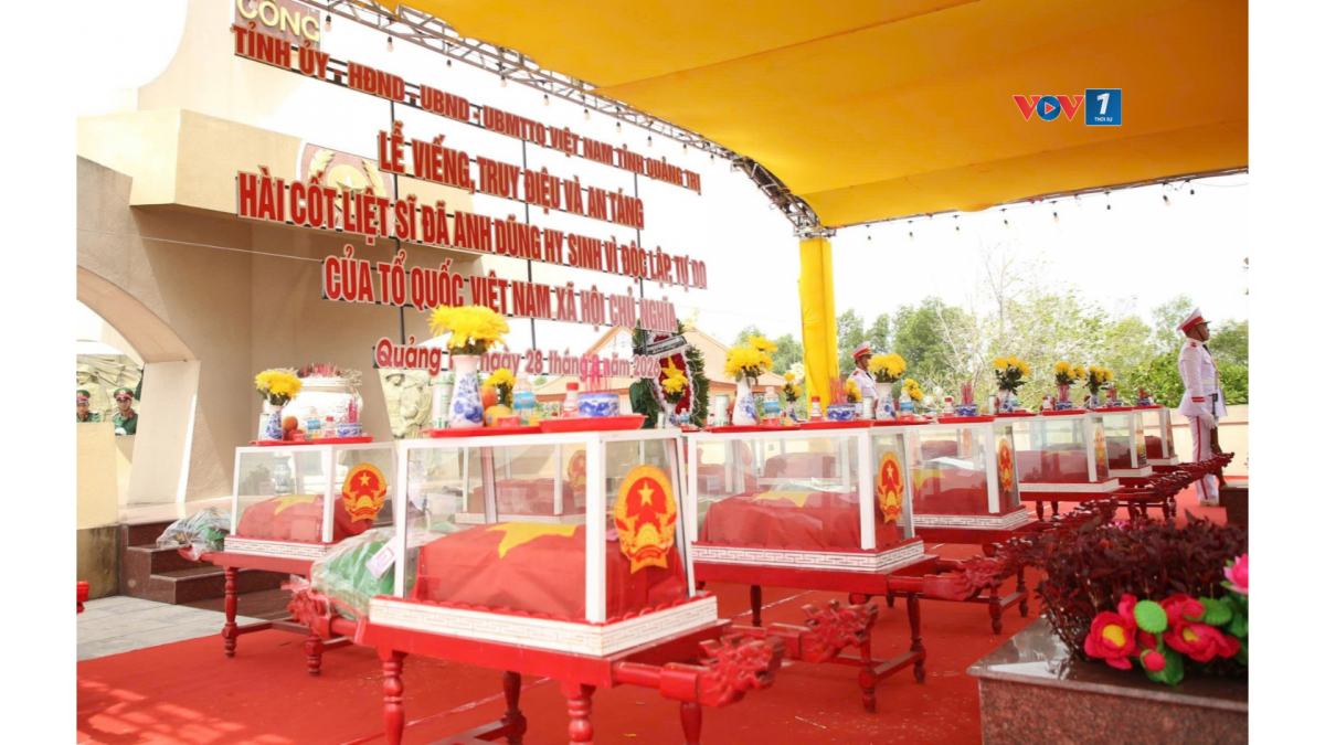 Lễ viếng và truy điệu 13 hài cốt liệt sĩ vừa được tìm thấy tại khu vực Câu Nhi