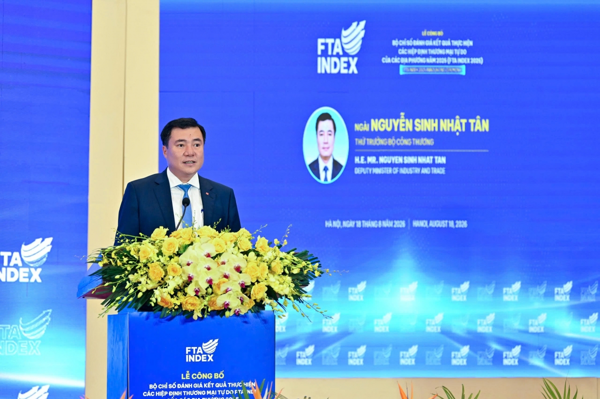 Thứ trưởng Bộ Công Thương Nguyễn Sinh Nhật Tân phát biểu khai mạc
