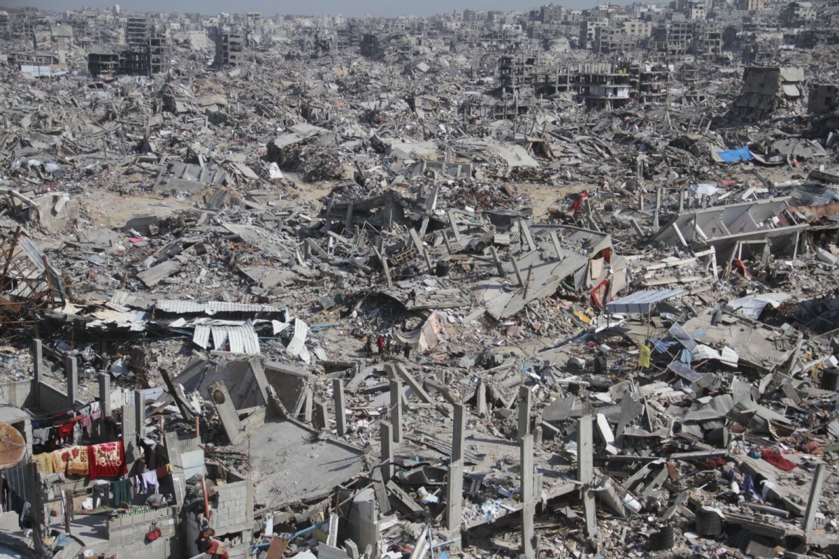Gaza đổ nát trong chiến tranh. Ảnh: THX/TTXVN