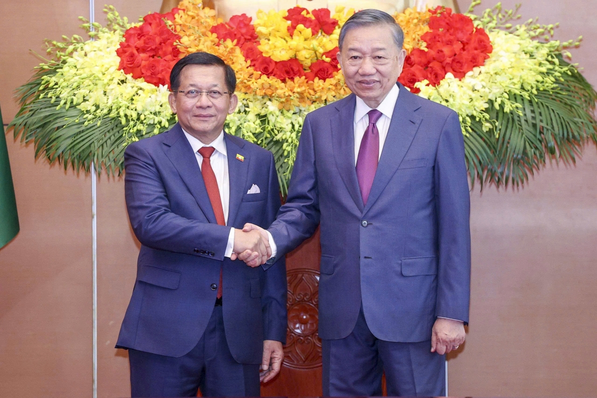Tổng Bí thư, Chủ tịch nước Tô Lâm và Tổng thống Myanmar Min Aung Hlaing