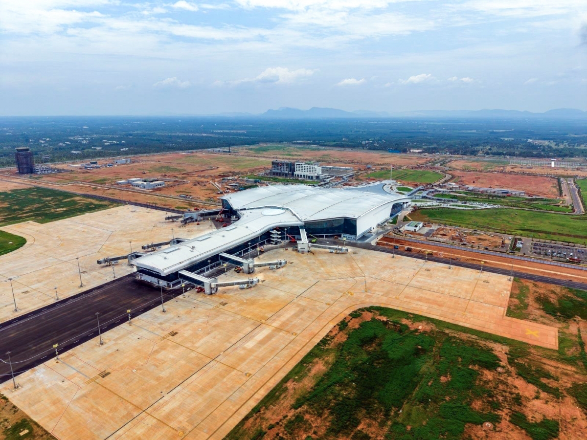 Sân bay Bhogapuram, Ấn Độ. Ảnh: ANI