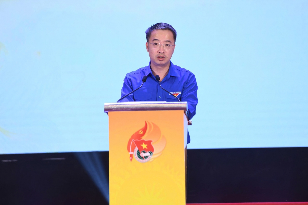 (Anh Nguyễn Tường Lâm, Bí thư Trung ương Đoàn TNCS Hồ Chí Minh phát biểu tại chương trình)