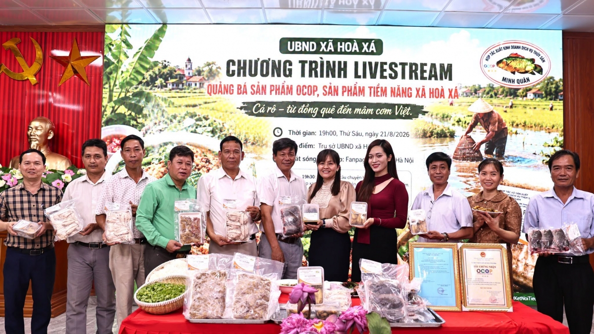 Xã Hòa Xá, livestream giới thiệu sản phẩm
