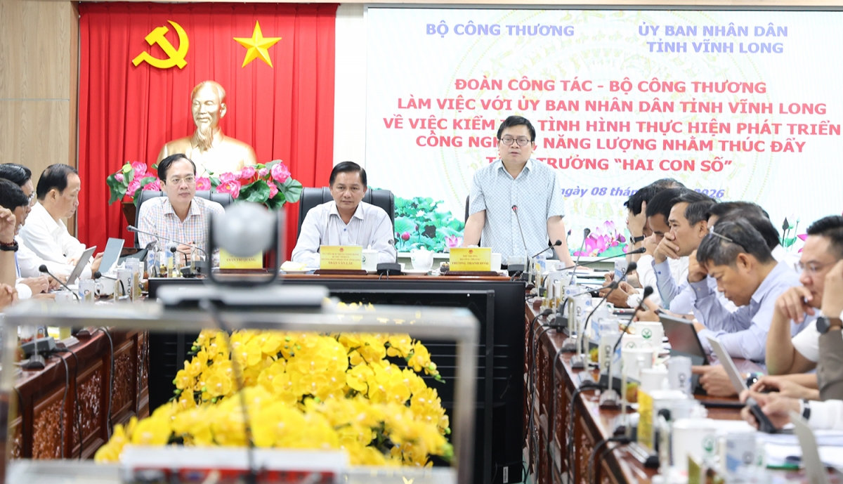 Thứ trưởng Bộ Công Thương Trương Thanh Hoài phát biểu tại buổi làm việc