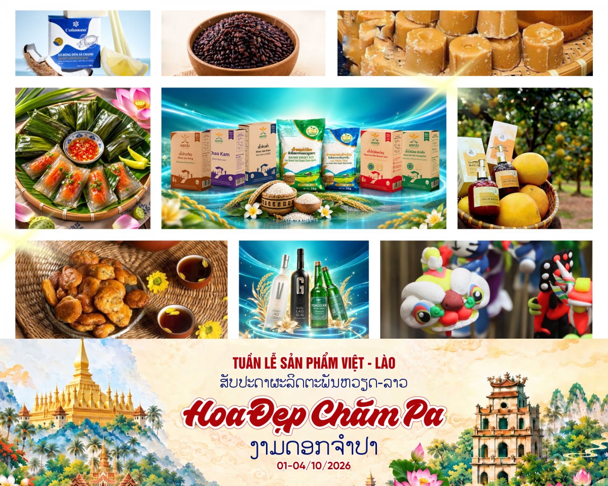 Tuần lễ sản phẩm Việt-Lào tại Hà Nội: Giới thiệu hơn 100 sản phẩm đặc trưng