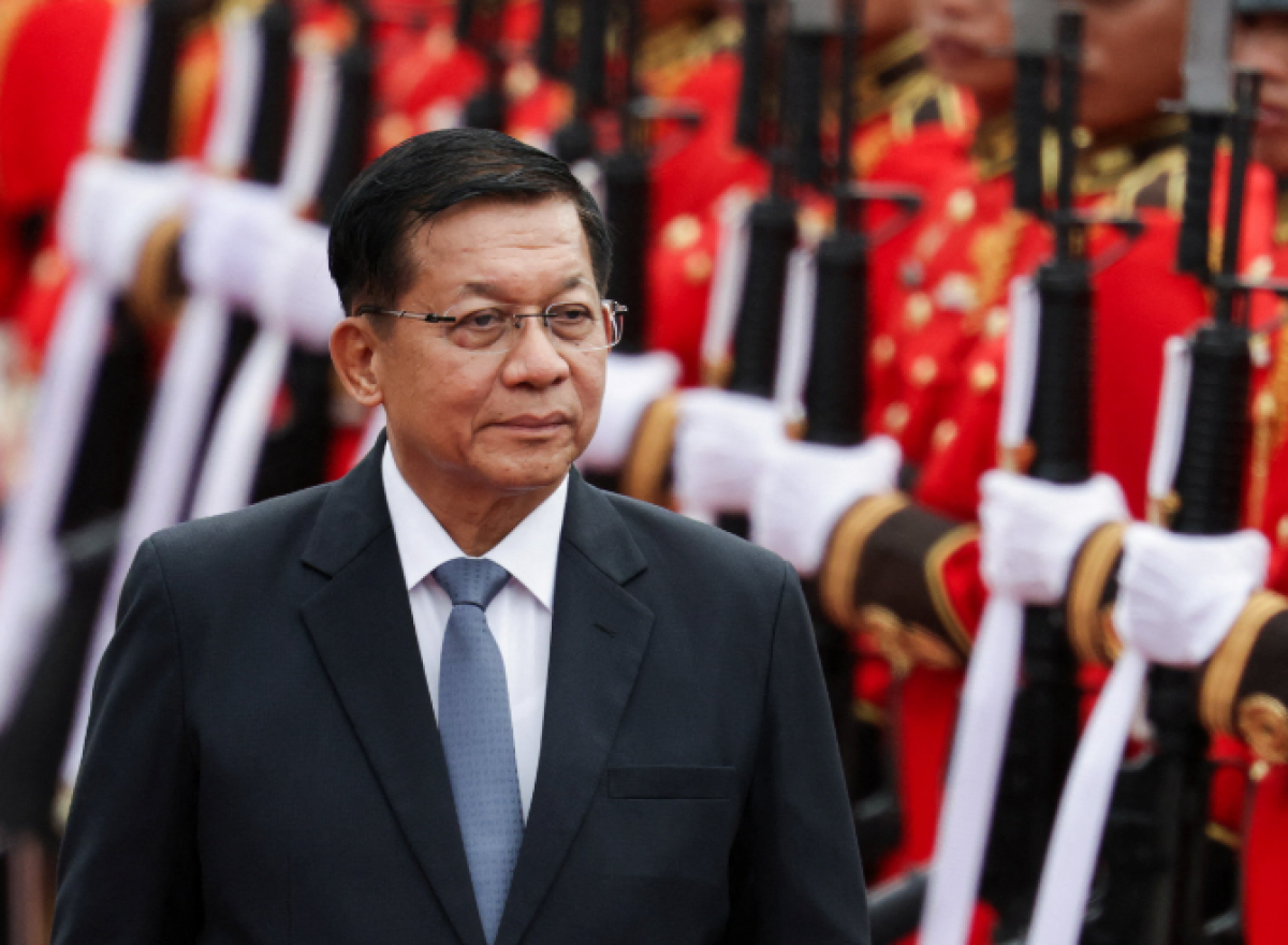 Tổng thống Myanmar Min Aung Hlaing (Ảnh: Reuters)