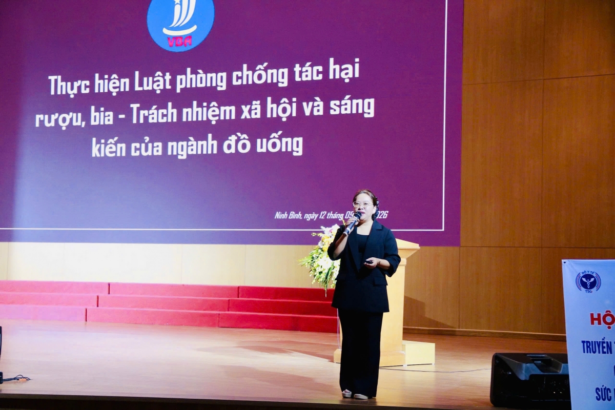 Bà Trịnh Thị Vân Giang, Phó Chủ tịch Hiệp hội Bia - Rượu - Nước giải khát Việt Nam.