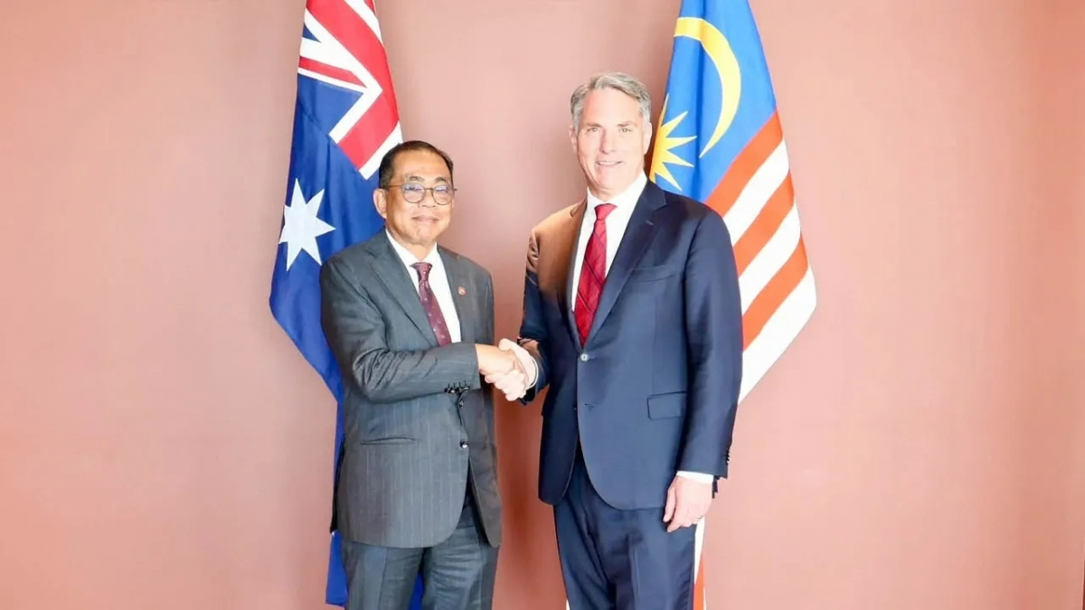 Bộ trưởng Quốc phòng Malaysia Mohamed Khaled Nordin gặp Phó Thủ tướng, Bộ trưởng Quốc phòng Richard Marles - Nguồn Facebook ông Mohamed Khaled Nordin