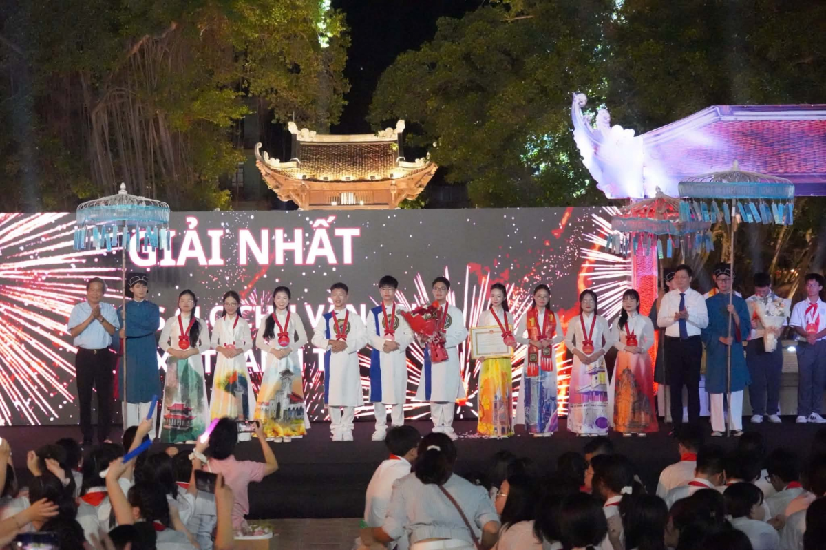 Giải nhất thuộc về Trường THCS Chu Văn An, xã Thanh Trì.