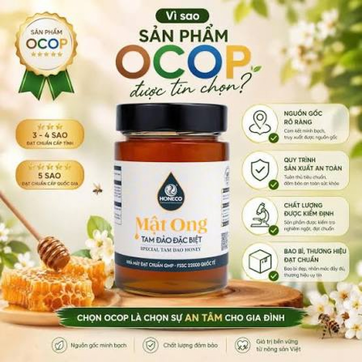 Mật ong là sản phẩm Ocop được nhiều người lựa chọn