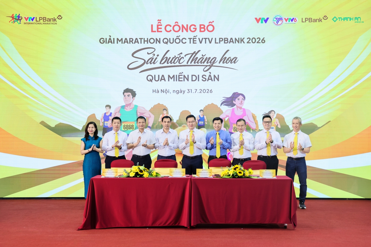 Lễ công bố Giải Marathon Quốc tế VTV LPBank 2026 với chủ đề “Sải bước thăng hoa – Qua miền Di sản”.