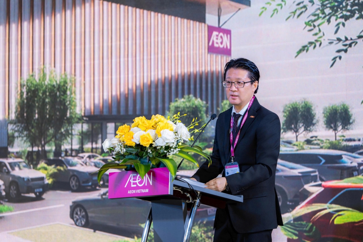 Ông Ohizumi Hirofumi – Phó Tổng Giám Đốc Khối Vận Hành AEON Việt Nam tại sự kiện giới thiệu AEON Hải Dương.