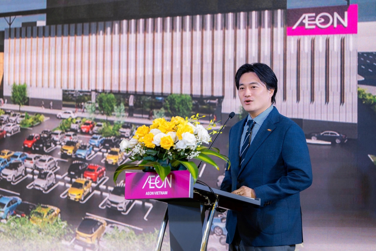 Ông Tezuka Daisuke – Thành viên Ban điều hành Tập đoàn, Trưởng Đại diện AEON tại Việt Nam, kiêm Tổng Giám Đốc AEON Việt Nam tại sự kiện giới thiệu AEON Hải Dương.