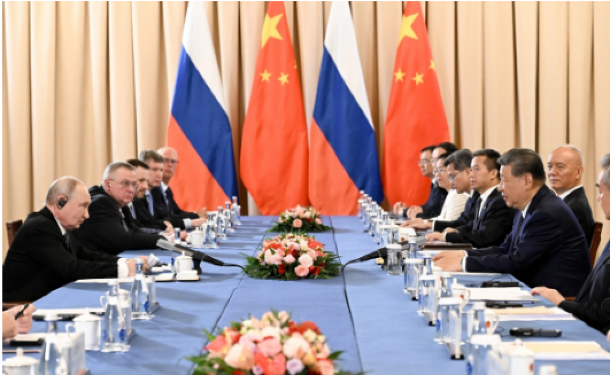 Hội đàm Nga-Trung bên lề Hội nghị thượng đỉnh SCO 2026. (Nguồn: Ria Novosti)