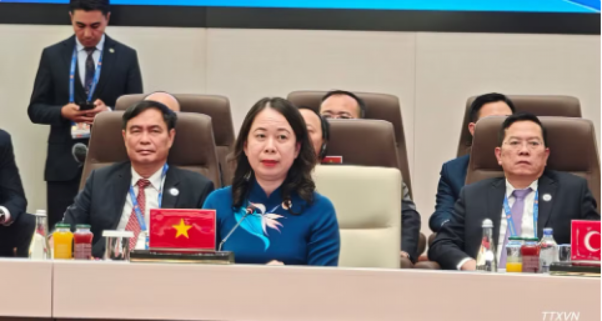 Phó Chủ tịch nước Võ Thị Ánh Xuân tham dự Hội nghị thượng đỉnh Tổ chức Hợp tác Thượng Hải mở rộng (SCO plus), ngày 1/9/2026, tại thủ đô Bishkek, Kyrgyzstan. (Ảnh: TTXVN)