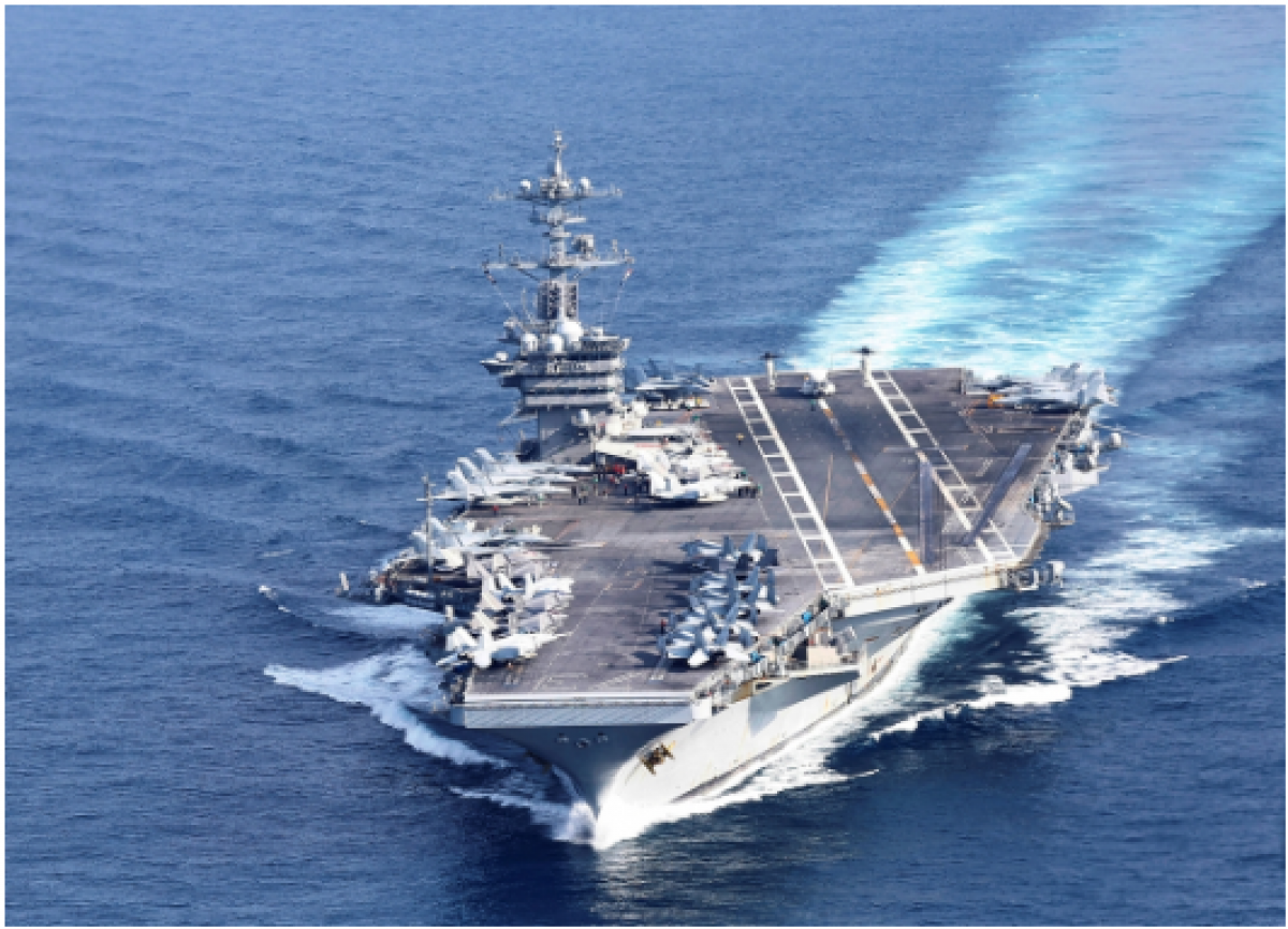 Tàu sân bay USS George Washington duy trì báo động cao giữa căng thẳng ở Biển Đỏ. Ảnh: Reuters