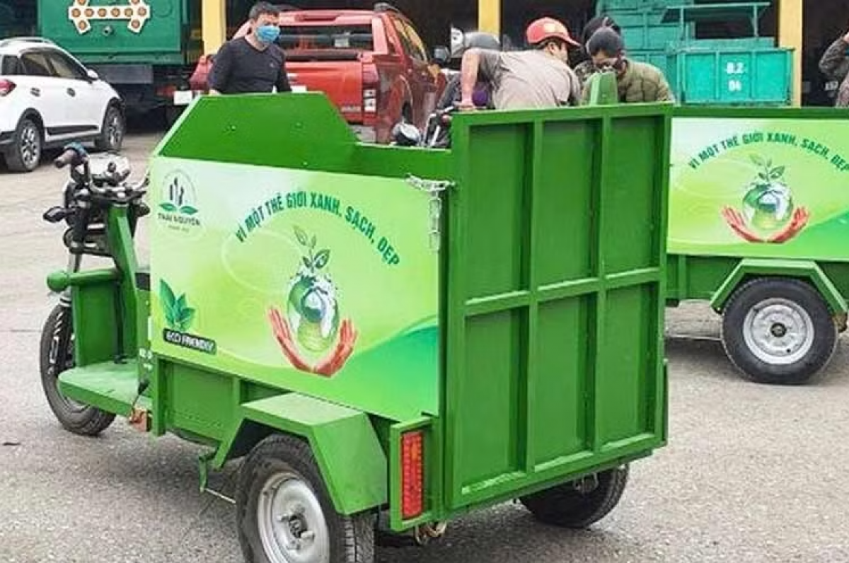 Một loại xe 3 bánh chạy bằng điện đang được bày bán trên thị trường (Ảnh: ICDGREENTECH)