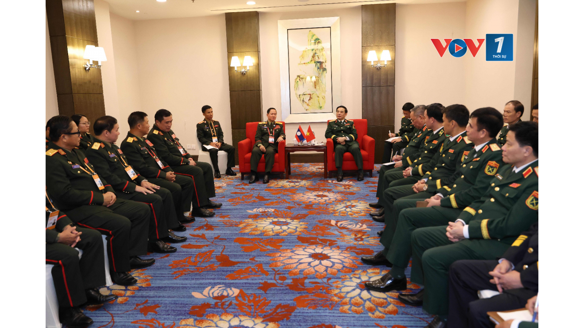 Đại tướng Phan Văn Giang gặp Đại tướng Khamliang Outhakaysone, Phó Thủ tướng Chính phủ, Bộ trưởng Bộ Quốc phòng Lào