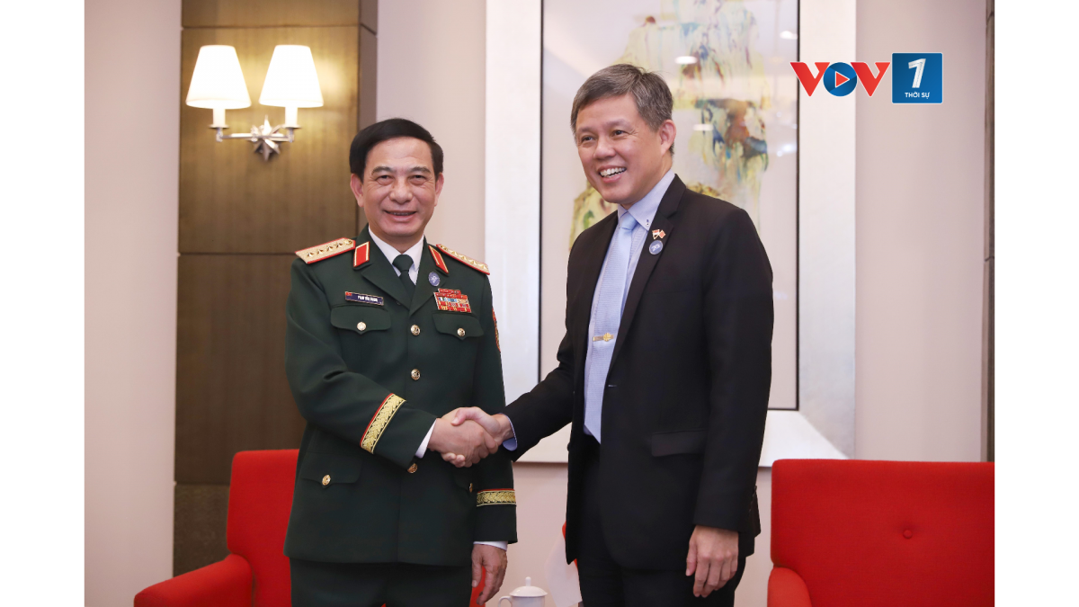 Đại tướng Phan Văn Giang và Bộ trưởng Bộ Quốc phòng Singapore