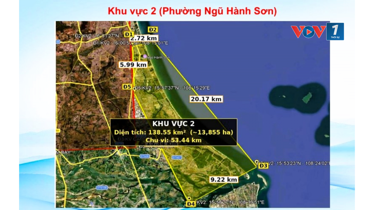 Khu vực quy hoạch vùng, tuyến bay thí điểm, thử nghiệm tại phường Ngũ Hành Sơn