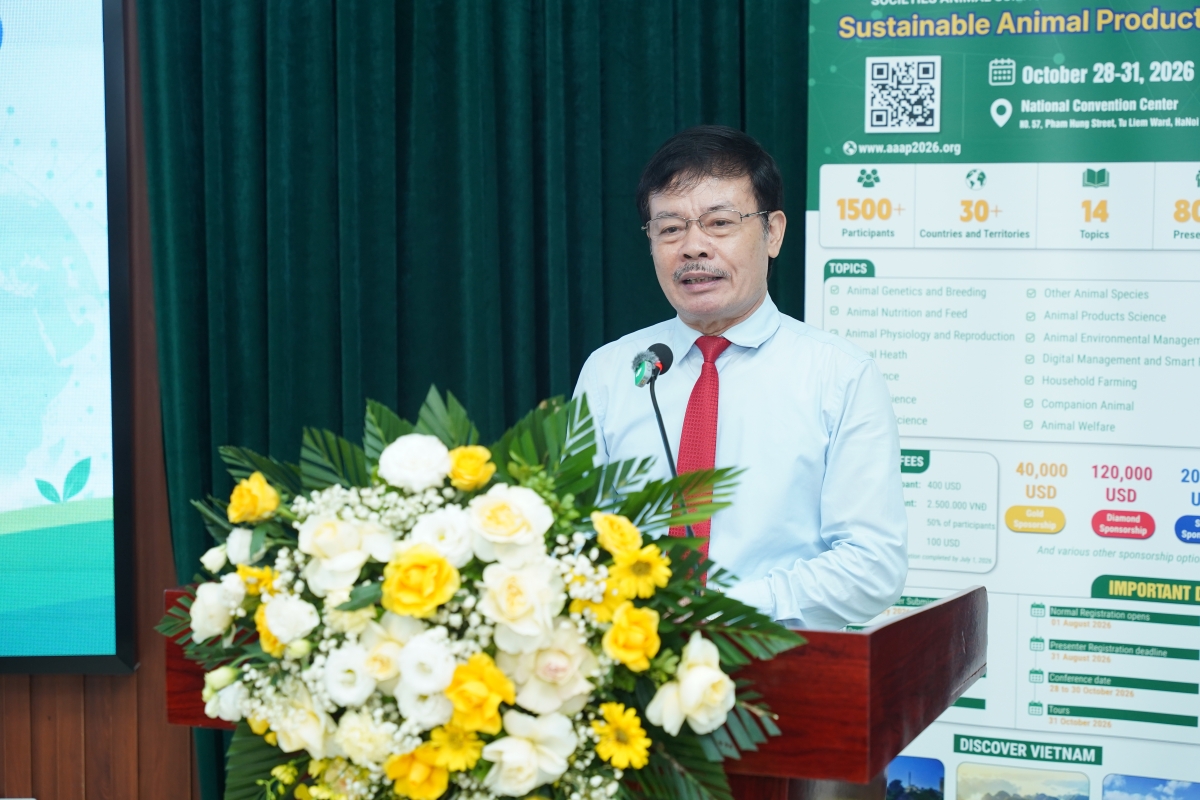 Ông Nguyễn Xuân Dương - Chủ tịch Hội Chăn nuôi Việt Nam, Trưởng ban tổ chức Hội nghị Khoa học Chăn nuôi Á - Úc lần thứ 21 năm 2026 kỳ vọng sự kiện sẽ tạo "cú hích" về nhận thức để ngành Chăn nuôi nước ta chuyển hướng theo hướng xanh và bền vững trong kỷ nguyên số
 