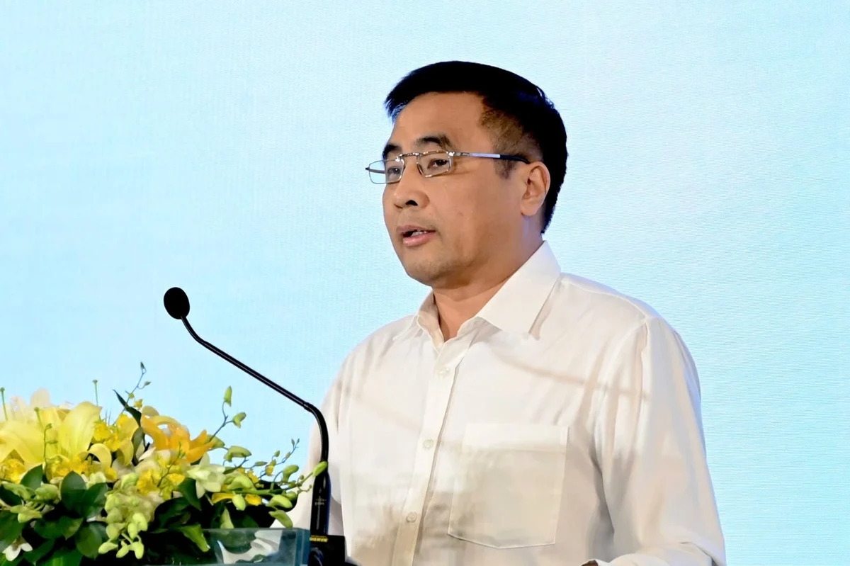 Ông Nguyễn Quốc Trị, Thứ trưởng Bộ Nông nghiệp và Môi trường phát biểu tại sự kiện
