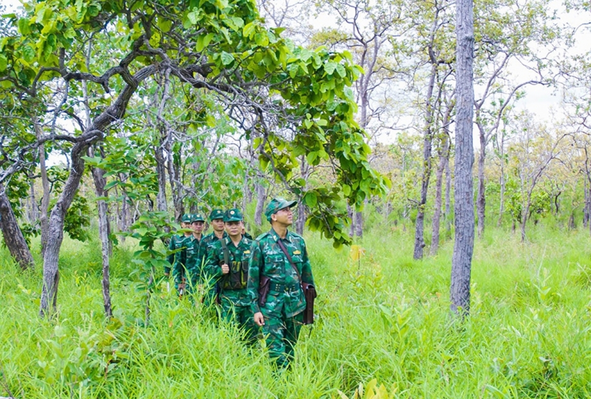 Bộ đội Biên phòng tỉnh Gia Lai tuần tra bảo vệ biên giới