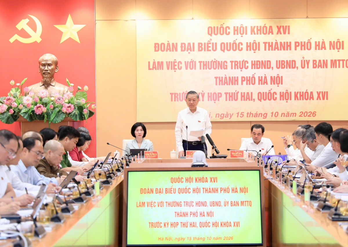 Tổng Bí thư, Chủ tịch nước Tô Lâm phát biểu tại buổi làm việc