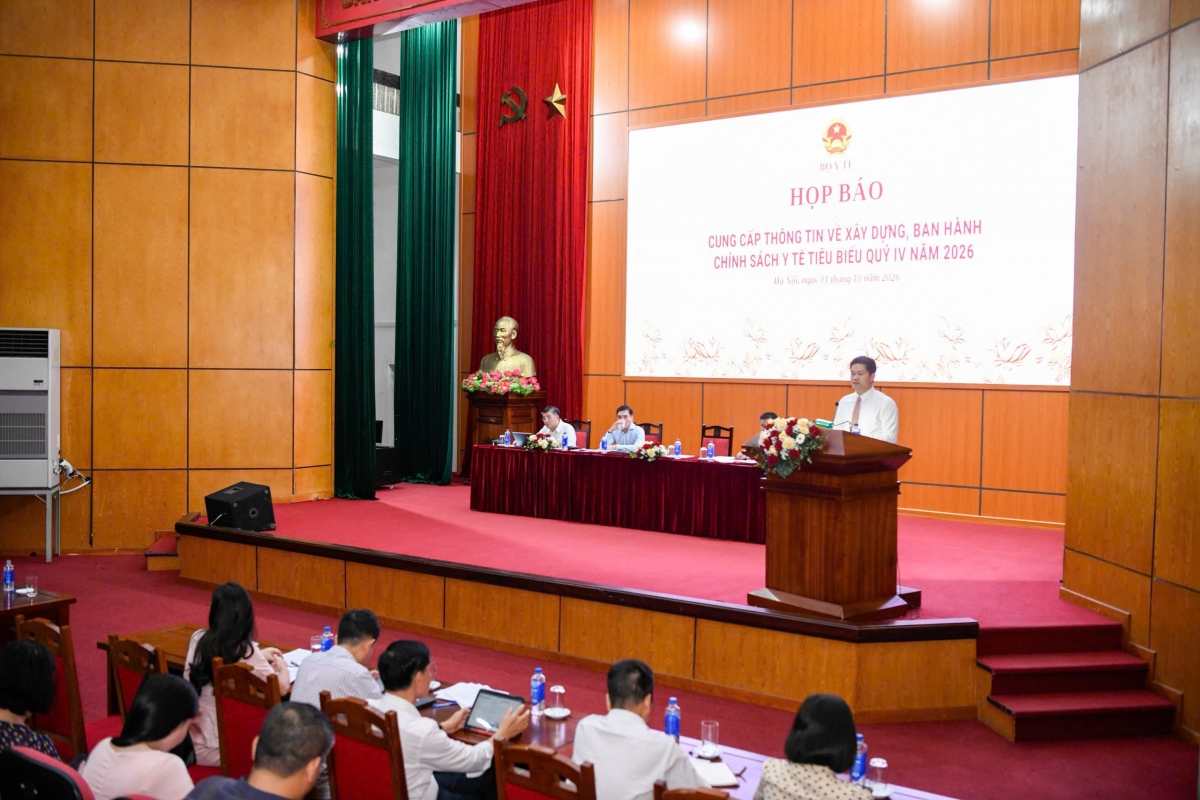 Bộ Y tế tổ chức họp báo cung cấp thông tin về xây dựng, ban hành chính sách y tế tiêu biểu quý 4 năm 2026- Ảnh Như Ý