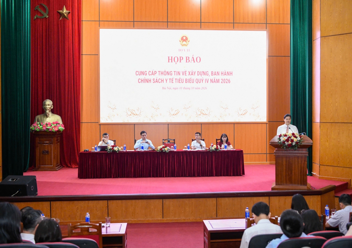 Bộ Y tế họp báo cung cấp thông tin về việc xây dựng, ban hành các chính sách y tế tiêu biểu- Ảnh Như Ý