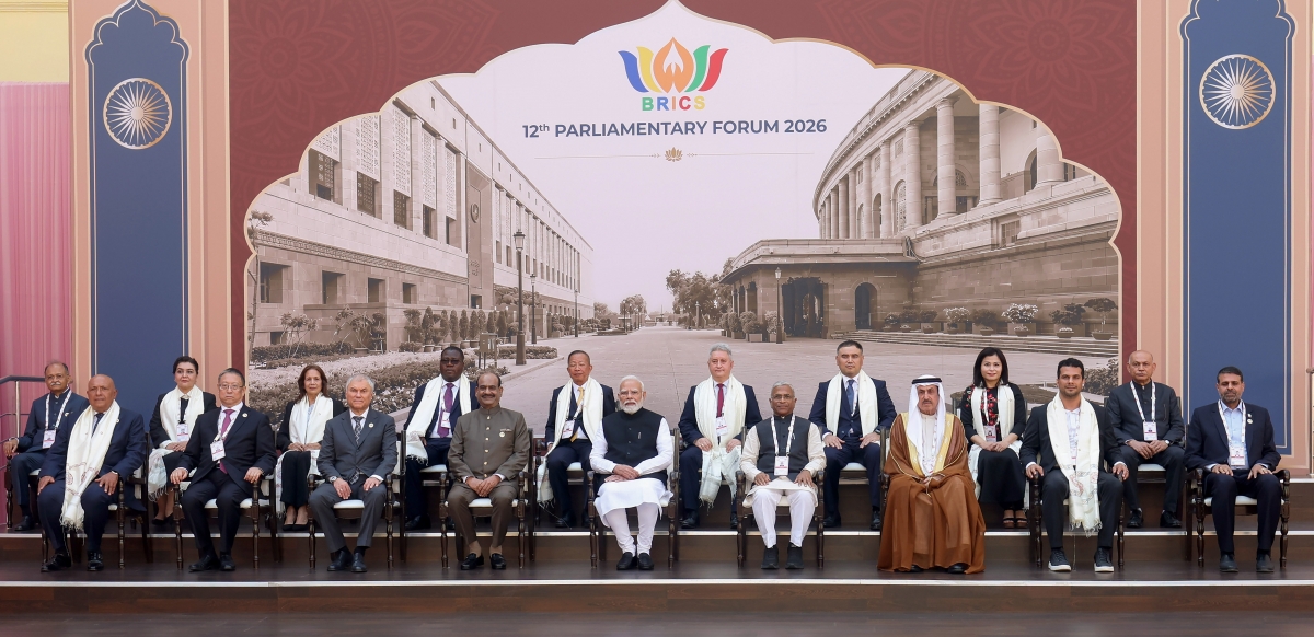 Lãnh đạo và đại diện Nghị viện các nước BRICS và Đối tác chụp ảnh lưu niệm
