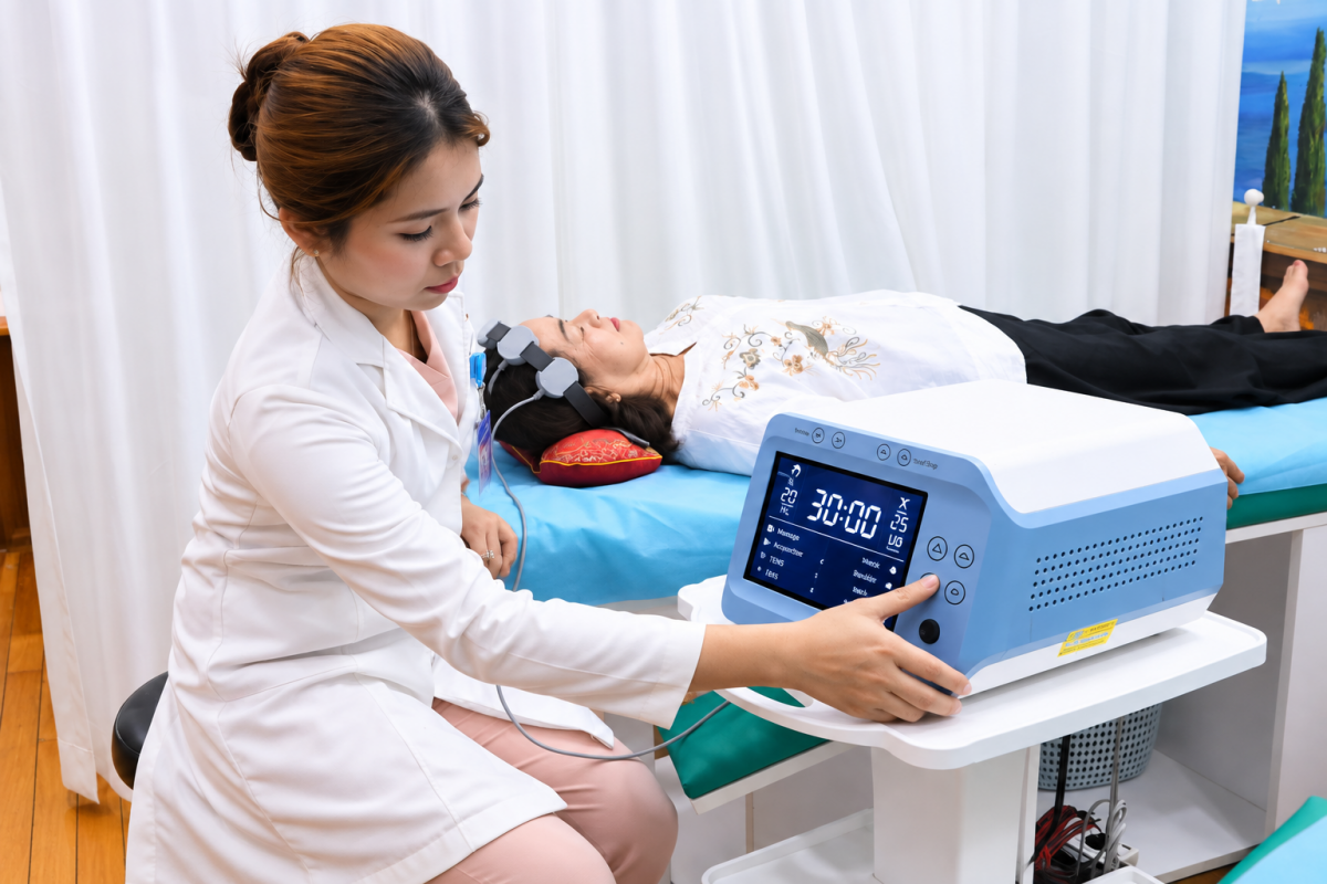 Sóng điện từ cho bệnh nhân ngủ ngon tại Đông Y Hoa Sen.