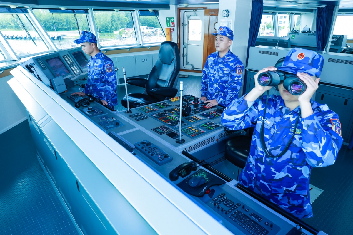 Các tàu CSB thuộc Bộ Tư lệnh Vùng Cảnh sát biển 4 tích cực luyện tập các phương án sẵn sàng chiến đấu.