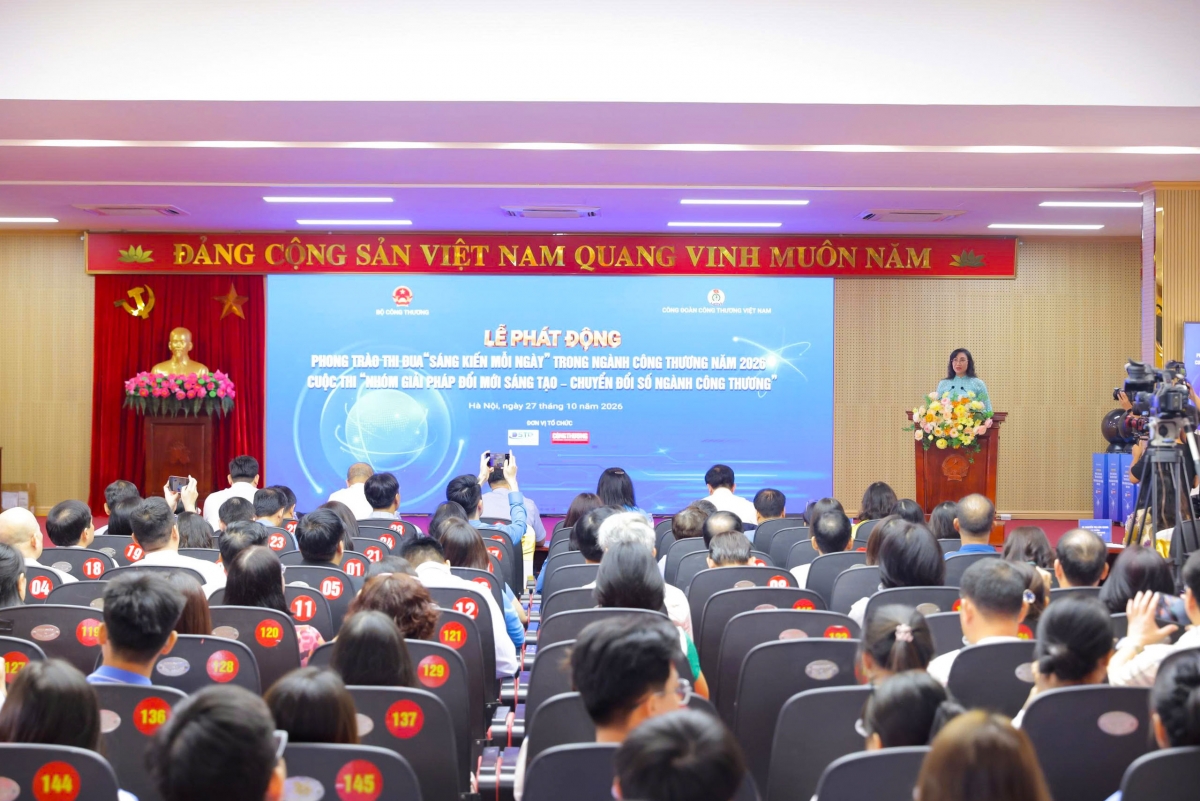 Thứ trưởng Bộ Công Thương Phan Thị Thắng phát biểu khai mạc sự kiện