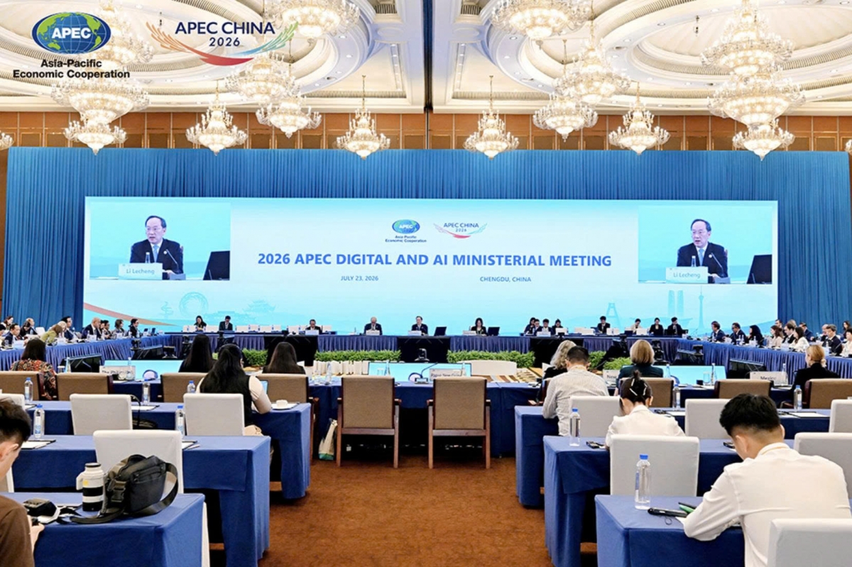 
Hội nghị Bộ trưởng Kỹ thuật số và AI APEC 2026 tại Trung Quốc. Ảnh: apec.org
 